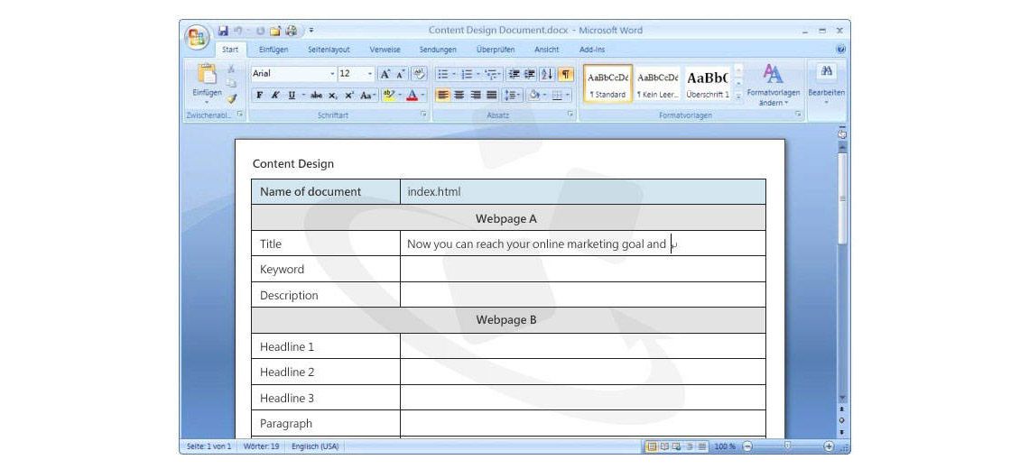 content design writing form – every sentence and keyword in the article is well thought-out to meet SEF in the search world.